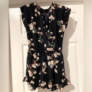 Honey Punch black and floral romper. Size small